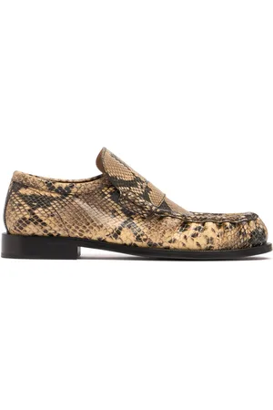 DRIES VAN NOTEN Lederloafer Mit Schlangenmuster