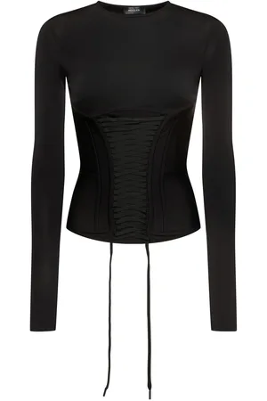 MUGLER Leichtes, Glänzendes Korsett-top Aus Jersey