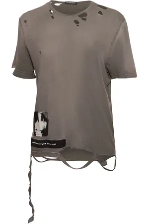 ANN DEMEULEMEESTER T-shirt Aus Baumwolle Mit Rissen „fanie“