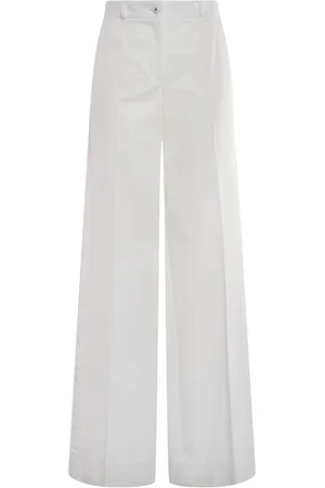 Dolce & Gabbana Weite Hose Aus Baumwollgabardine