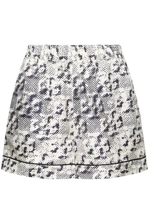Tory Burch Camp-shorts Aus Seide Mit Druck
