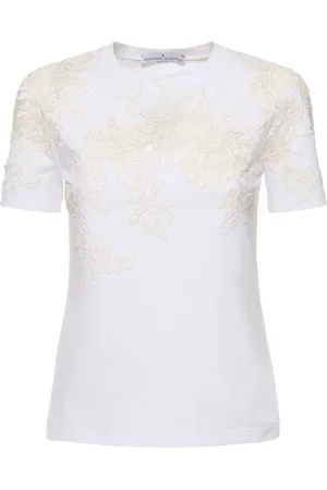 ERMANNO SCERVINO Jersey-t-shirt Mit Besticktem Jersey