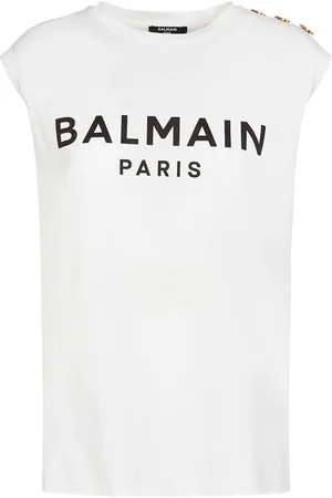Balmain Baumwoll-t-shirt Mit Logo