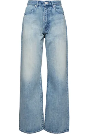 Auralee Verblasste, Leichte Denim-jeans Mit Webkante