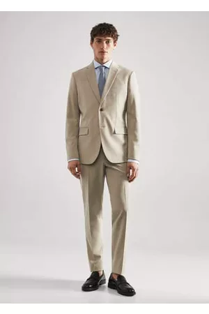 MANGO Herren Business Hemden - Strukturiertes Slim Fit-Anzugshemd