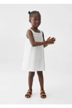 MANGO Baby Kleider - Besticktes Baumwollkleid
