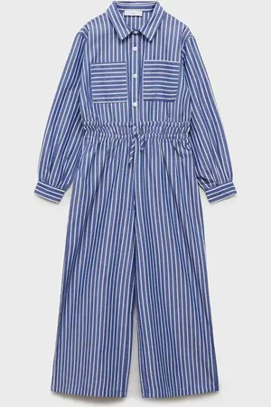 MANGO Langer Streifenoverall - Kinder - 6