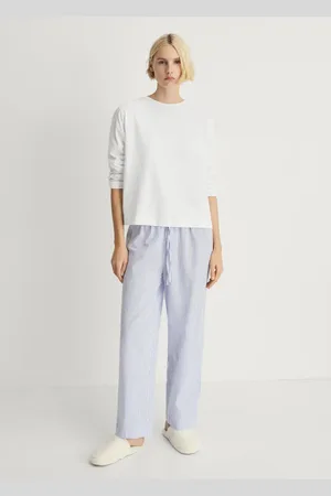 MANGO Zweiteiliger Pyjama mit Streifen aus Seersucker - Damen - S