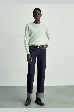 MANGO Rinse-Wash-Jeans mit Umschlag - Damen - 44