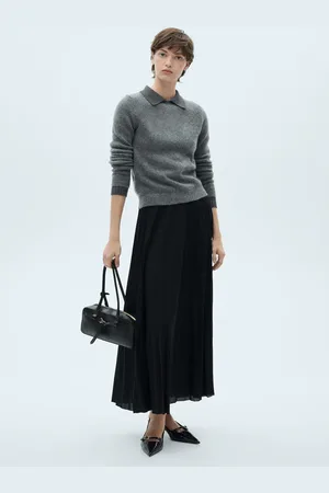 MANGO Langer Plisseerock - Damen - S