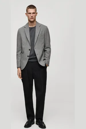 MANGO Slim Fit-Wollblazer mit Hahnentrittmuster - Herren - 56