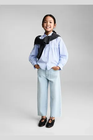 MANGO Culotte-Jeans mit ausgefranstem Saum - Kinder - 8