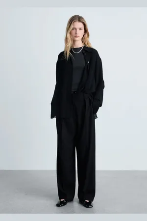 MANGO Wideleg-Bundfaltenhose - Damen - 40