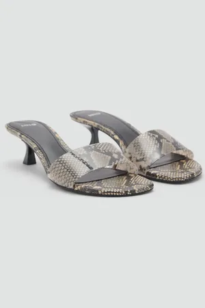 MANGO Riemensandale mit Animal-Print - Damen - 41