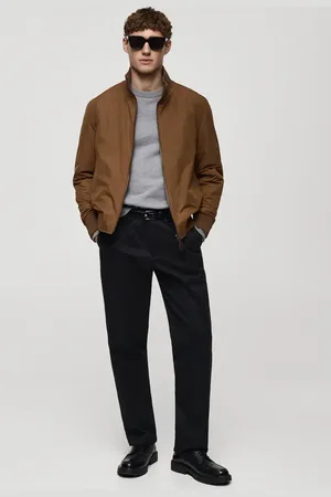 MANGO Wasserabweisende Stepp-Bomberjacke tobacco-braun - Herren - XXL