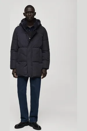MANGO Wasserabweisender Kapuzen-Steppanorak - Herren - M
