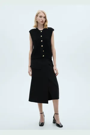 MANGO Strickpullunder mit Knöpfen - Damen - XS