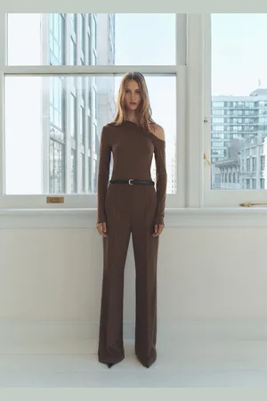 MANGO Gürtel-Jumpsuit aus kombiniertem Stoff - Damen - M