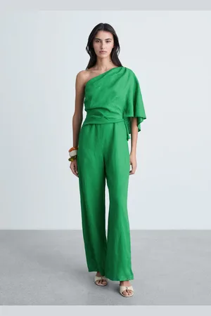 MANGO Asymmetrischer Jumpsuit aus Leinen - Damen - XS