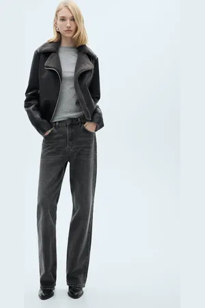 MANGO Doubleface-Jacke mit Ledereffekt - Damen - M