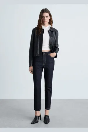 MANGO Kurze Slim-Rinse-Wash-Jeans Claudia - Damen - 36