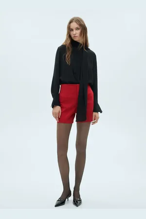 MANGO Baumwoll-Shorts mit hoher Bundhöhe - Damen - 40