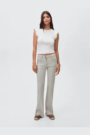 MANGO Jeans mit niedriger Taille und Nähten - Mädchen - XXS