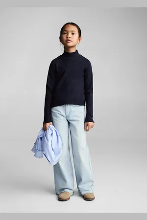 MANGO Geripptes T-Shirt mit hohem Kragen - Kinder - 9-10 Jahre