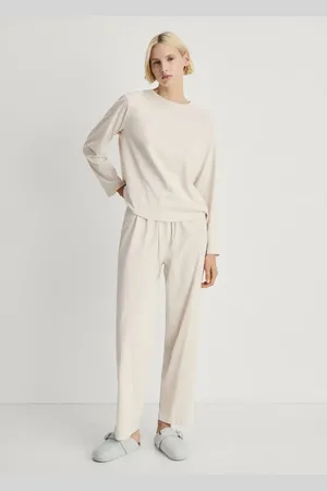 MANGO Pyjama zwei Teile Baumwolle schlichtes Design - Damen - M
