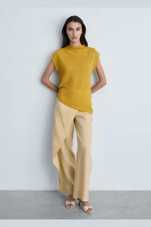 MANGO Überkreuzte Leinenhose - Damen - L