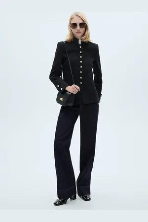MANGO Jacke mit Stehkragen und Schmuckknöpfen - Damen - M
