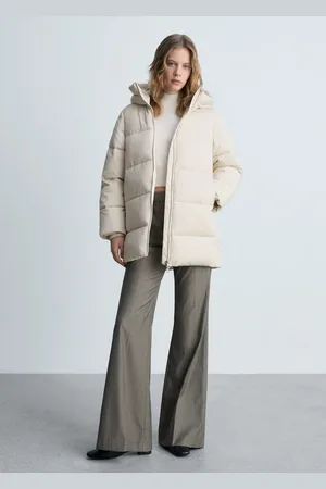 MANGO Midi-Steppanorak mit Kapuze - Damen - XXL