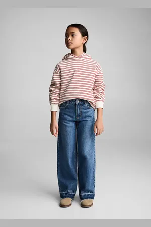 MANGO Wideleg-Jeans mit ausgefranstem Saum - Kinder - 9