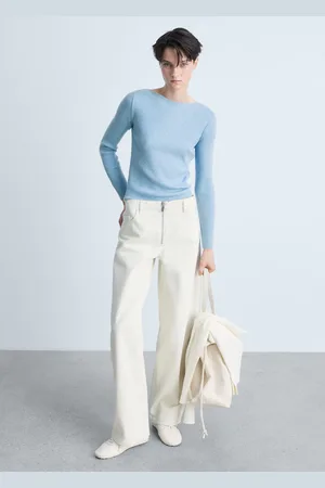 MANGO Gerippter Pullover mit Bateau-Ausschnitt - Damen - XS