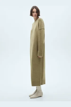 MANGO Strickkleid mit gerippten Abschlüssen - Damen - L