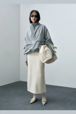 MANGO Midi-Rock aus Wollgemisch - Damen - M