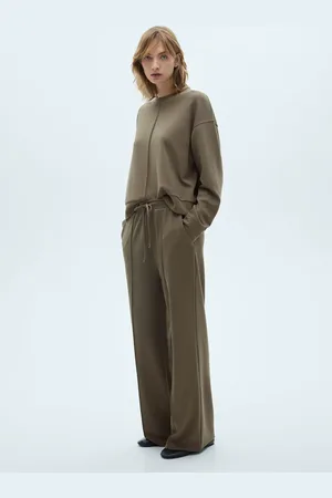 MANGO Wideleg-Jogger-Pants - Damen - M