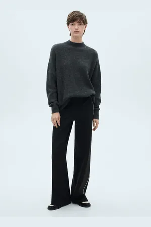 MANGO Strickhose mit Kontraststreifen - Damen - L