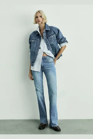 MANGO Flared Jeans Fiona mit mittlerer Bundhöhe - Damen - 36