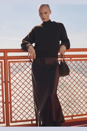 MANGO Midirock mit Satin-Effekt - Damen - XXL