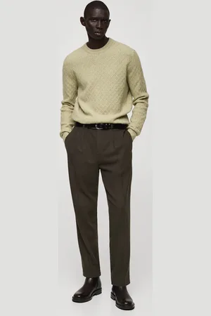 MANGO Bundfaltenhose aus Wollflanell - Herren - 42