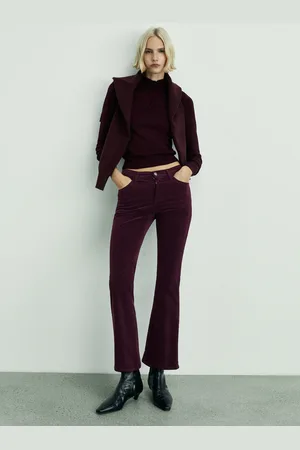 MANGO Flared-Cordhose Sienna in Cropped-Länge - Damen - 34