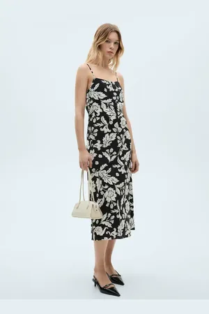 MANGO Trägerkleid mit Blumenprint - Damen - XS