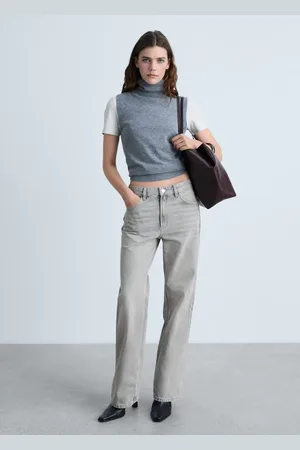 MANGO Gerade Jeans Miami mit mittlerer Bundhöhe - Damen - 34