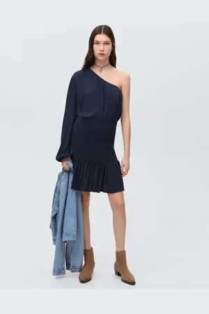 MANGO Asymmetrisches Kleid mit Raffdetails - Mädchen - XL