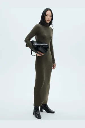 MANGO Strickkleid mit Rollkragen - Damen - XL