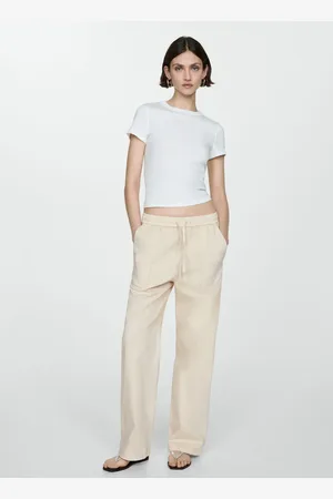 MANGO Baumwollhose mit Gummibund - Damen - XXL