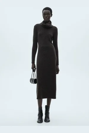 MANGO Strickkleid mit Rollkragen - Damen - XL
