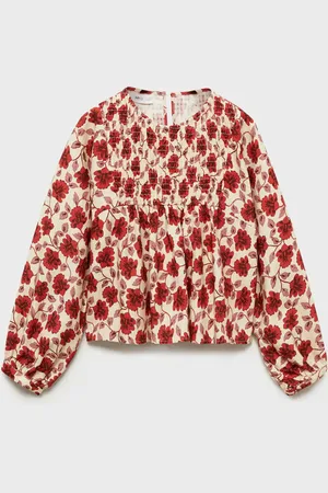 MANGO Baumwollbluse mit Blumenmuster - Kinder - 12