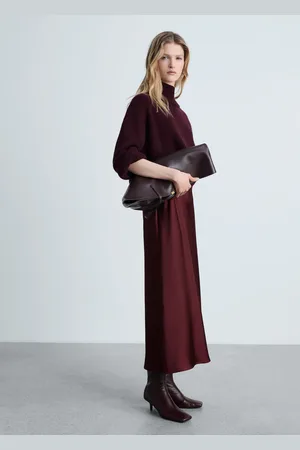 MANGO Midirock mit Satin-Effekt - Damen - M